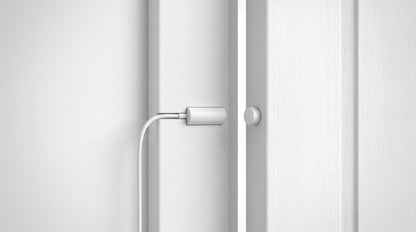 Contacto Magnético Empotrable / GAP 20 mm / Switch NC / Puertas y Ventanas de Madera y Aluminio / 12VCC / Blanco