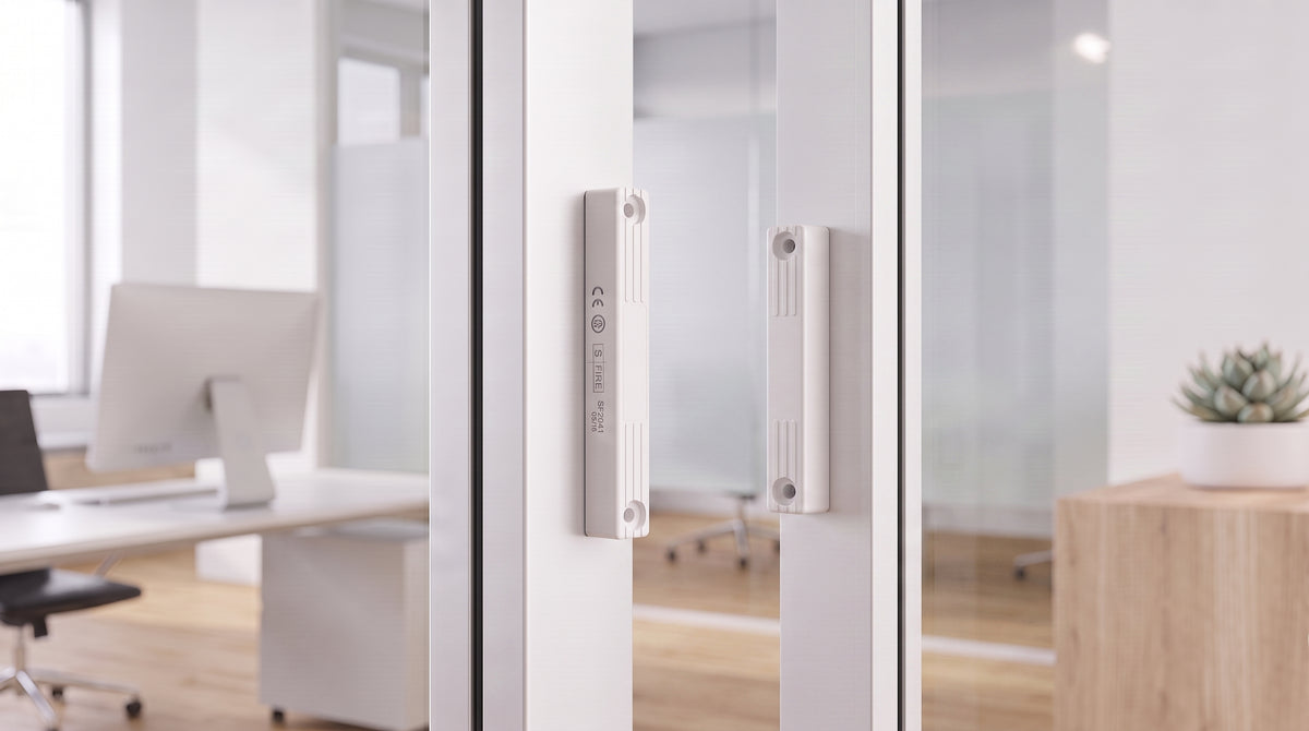 SFIRE SF-2041 / Contacto Magnético Delgado / GAP 70 mm / 12 VCC / NC / Puertas y Ventanas