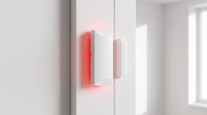Sensor + Transmisor Inalámbrico 1 Zona / Contacto Magnético + Entrada Externa / 345 MHz / Batería 5 Años / Convierte Sensores Cableados a Inalámbricos