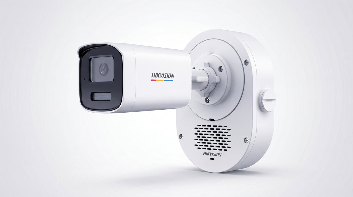 Bala IP 4 Megapixel / ColorVu 3.0 + SoundMax / Lente 4 mm / Dual Light 50 mts (164 ft) IR + Luz Blanca / Bocina + Micrófono Integrados / AcuSense