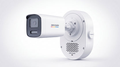 Bala IP 4 Megapixel / ColorVu 3.0 + SoundMax / Lente 4 mm / Dual Light 50 mts (164 ft) IR + Luz Blanca / Bocina + Micrófono Integrados / Luz