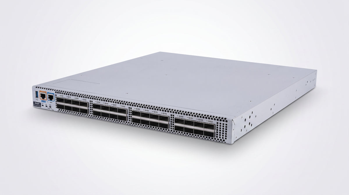 Switch Data Center 100GE / 32 Puertos QSFP28 100G / 6.4 Tbps 2030 Mpps / VXLAN EVPN Spine-Leaf L3 / RDMA PFC ECN Lossless Ethernet / BGP OSPF MLAG 1