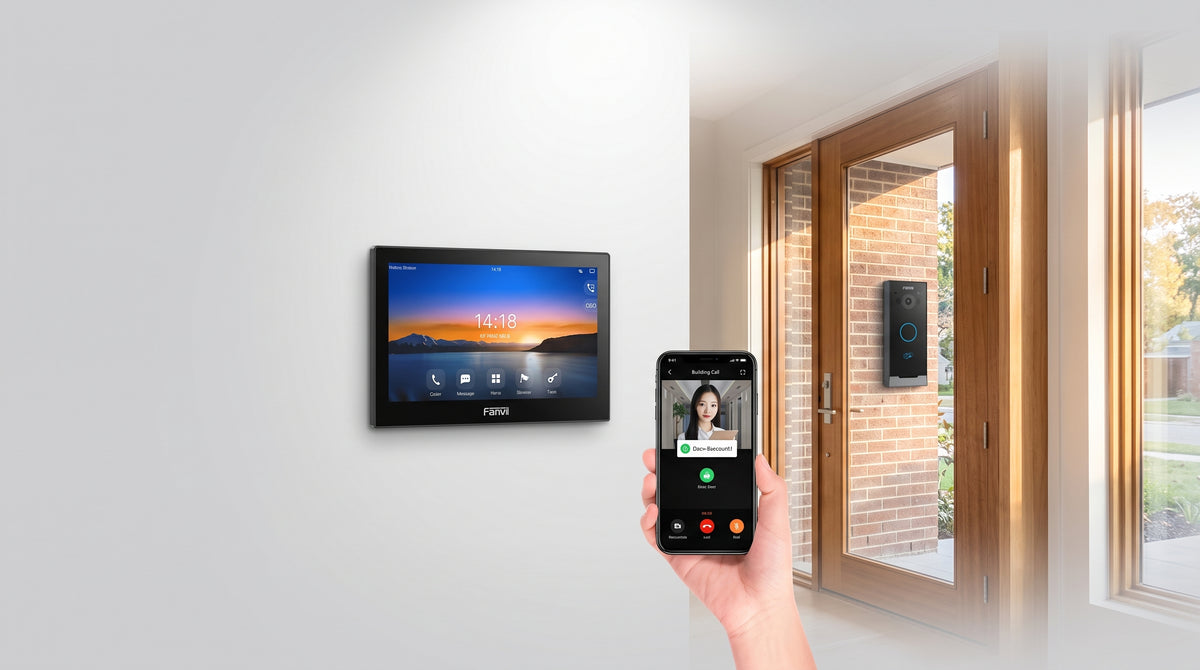Kit Videoportero IP / Estación Interior i504W + Frente de Calle i60 / Pantalla Táctil 7" HD / Videollamadas H.264/H.265 / Wi-Fi Dual Band / PoE / App
