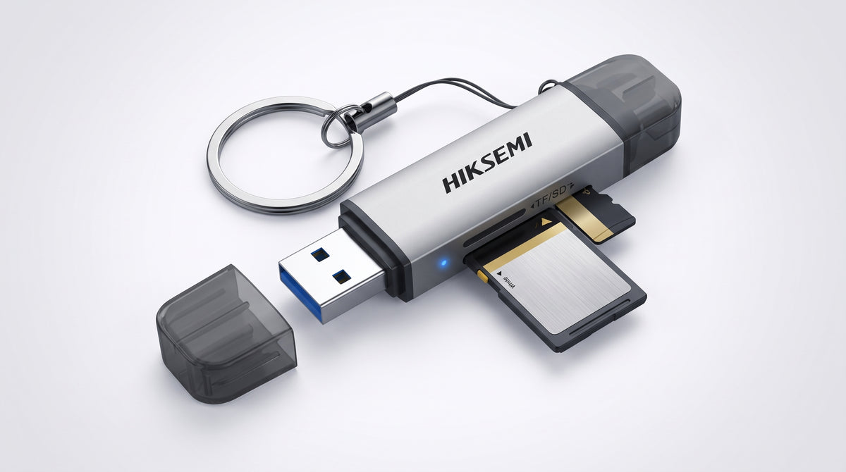 Lector de Tarjetas 2 en 1 / Conector Dual USB-A y USB-C / Soporta SD y Micro SD / 5 Gbps / Aleación de Aluminio