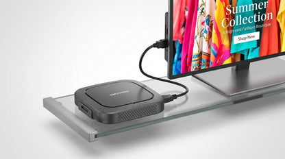Caja de Publicidad Digital / Salida HDMI Compatible con Monitor Convencional / 2 Entradas USB / 1 Entrada Micro SD / Bluethooth 4.0 / WiFi
