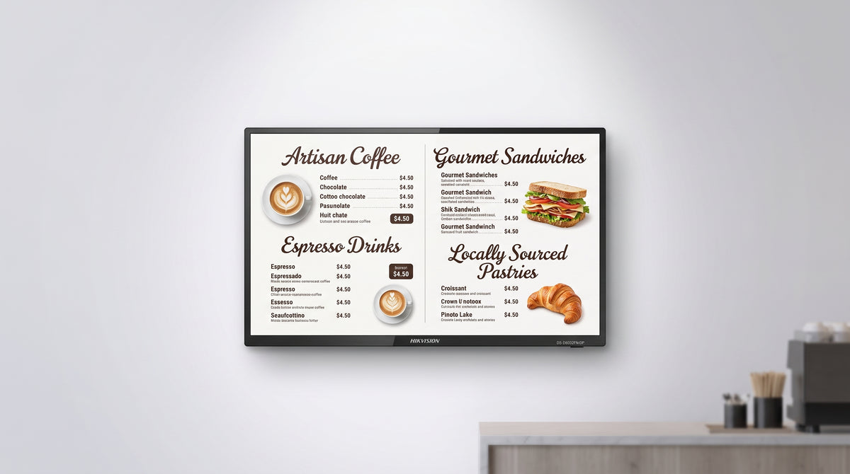 Pantalla LED de 32" para Publicidad Digital / SLIM / Programación de Horarios / 500 Nits / Contenido Personalizado / Sistema Operativo Android / 2