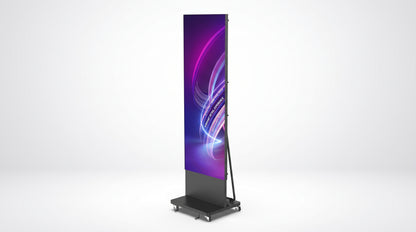 Poster LED de Piso / Pixel Pitch 1.8 mm / Modular (Puede Crecer con Mas Posters) / Case para Transporte / Uso en Interior / Calidad de Video Destacada