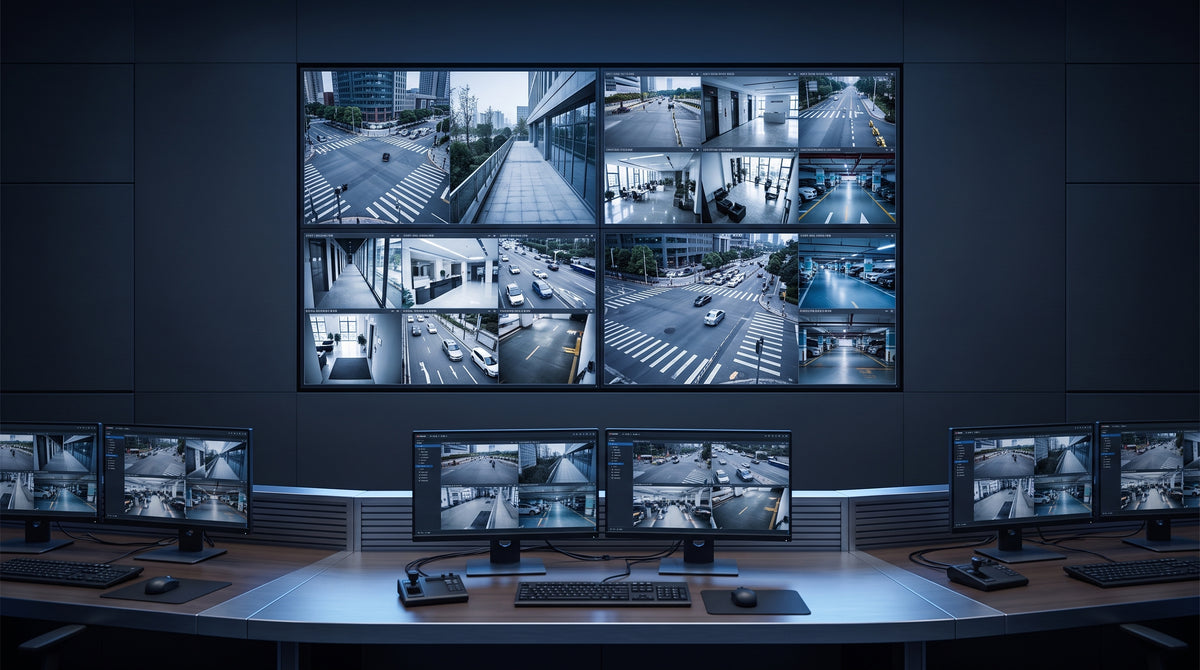Kit Videowall 2x2 / 4 Pantallas 55" Full HD / Decodificador 16CH 4K / Montaje de Pared / Hikvision