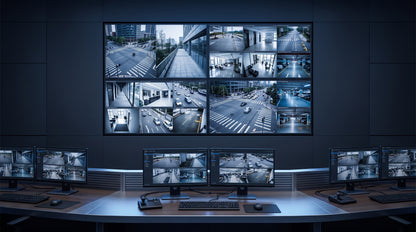 Kit Videowall 2x2 / 4 Pantallas 55" Full HD / Decodificador 16CH 4K / Montaje de Pared / Hikvision
