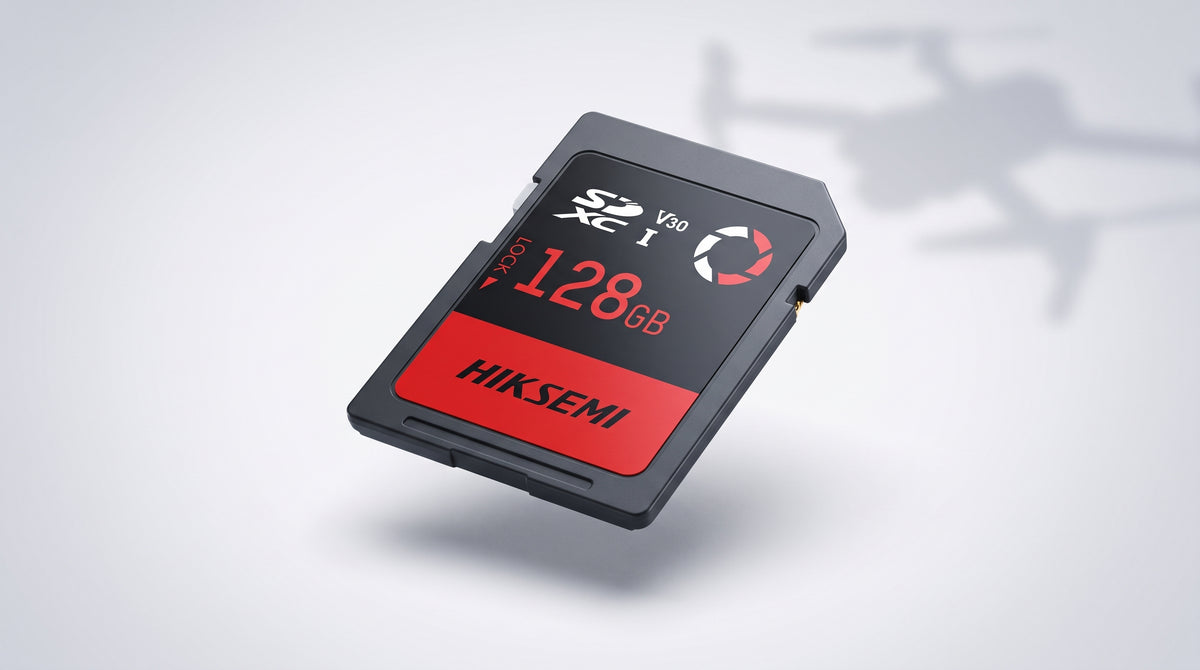 Memoria SD / 128 GB / 180 MB/s Lectura / 150 MB/s Escritura / V30 U3 / Para Drones y Cámaras de Acción / HIKSEMI CAPTURE E30