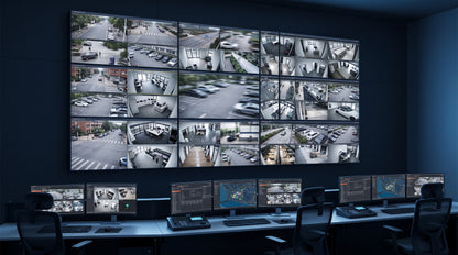 Kit Videowall 3x3 / 9 Pantallas 55" Full HD / Decodificador 16CH 4K / Montaje de Pared / Hikvision