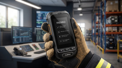 Radio PoC LTE RugGear RG360 / Altavoz 2W 105 dB / 3GPP Mission-Critical PTT / IP68 y MIL-STD-810H / Batería Extraíble 3000 mAh / 197 g / Multi APN