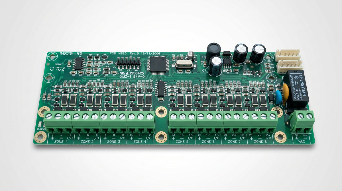 Tarjeta de Expansión 8 Zonas / Autodireccionable / Salida Supervisada / LED de Estado / para Paneles SmartLine / INIM Electronics
