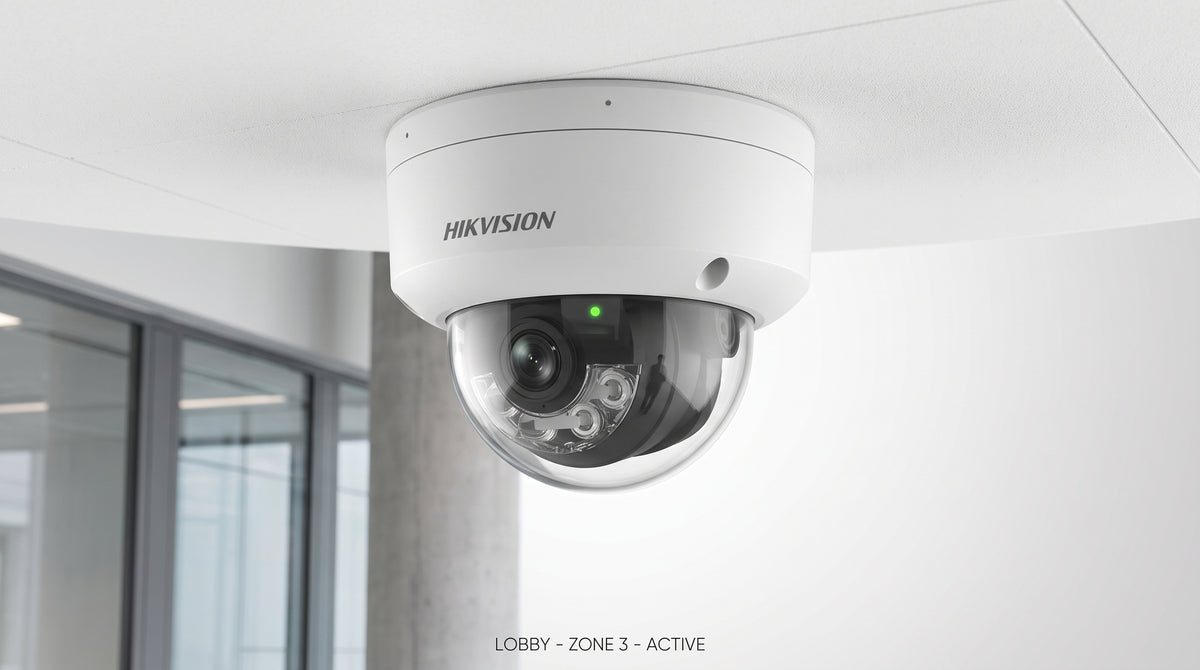 Domo IP 4 Megapixel / Lente 2.8 mm / 30 mts IR / WDR 120 dB / Exterior IP67 / Hik-Connect P2P / H.265+ / PoE / ONVIF