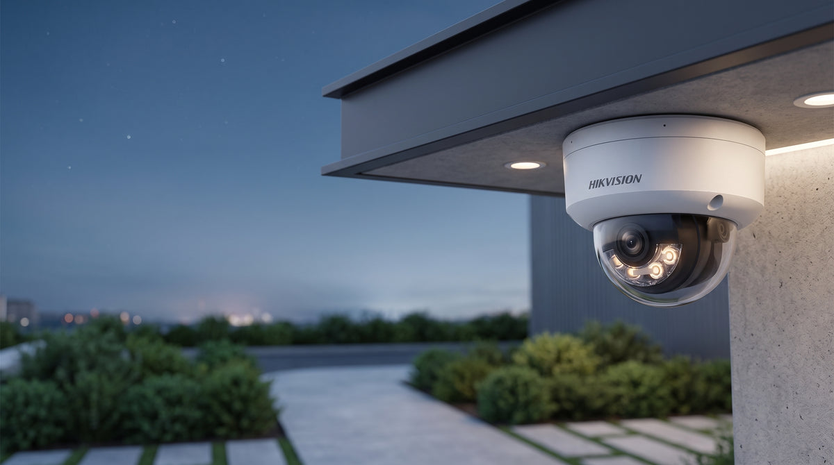 [Dual Light] Domo IP 2 Megapixel / Lente 2.8 mm / 30 mts IR + 30 mts Luz Blanca / Micrófono Integrado / Antivandálico IK08 / ACUSENSE Lite / Exterior