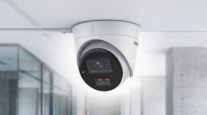 Dual Light Turret IP 2 Megapixel / Lente 2.8 mm / IR 30 m + Luz Blanca 30 m / AcuSense Lite / Micrófono / IP67 / PoE / ONVIF