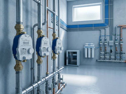 Medidor de Agua Mecánico LoRaWAN IoT de 1/2 Pulgada / Smart Metering y Telemetría para BMS / Válvula de Corte de Flujo / Batería Litio de Larga