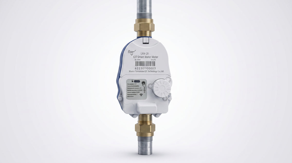 Medidor de Agua Mecánico LoRaWAN IoT de 1 Pulgada / Smart Metering y Telemetría para BMS / Válvula de Corte de Flujo / Batería Litio de Larga