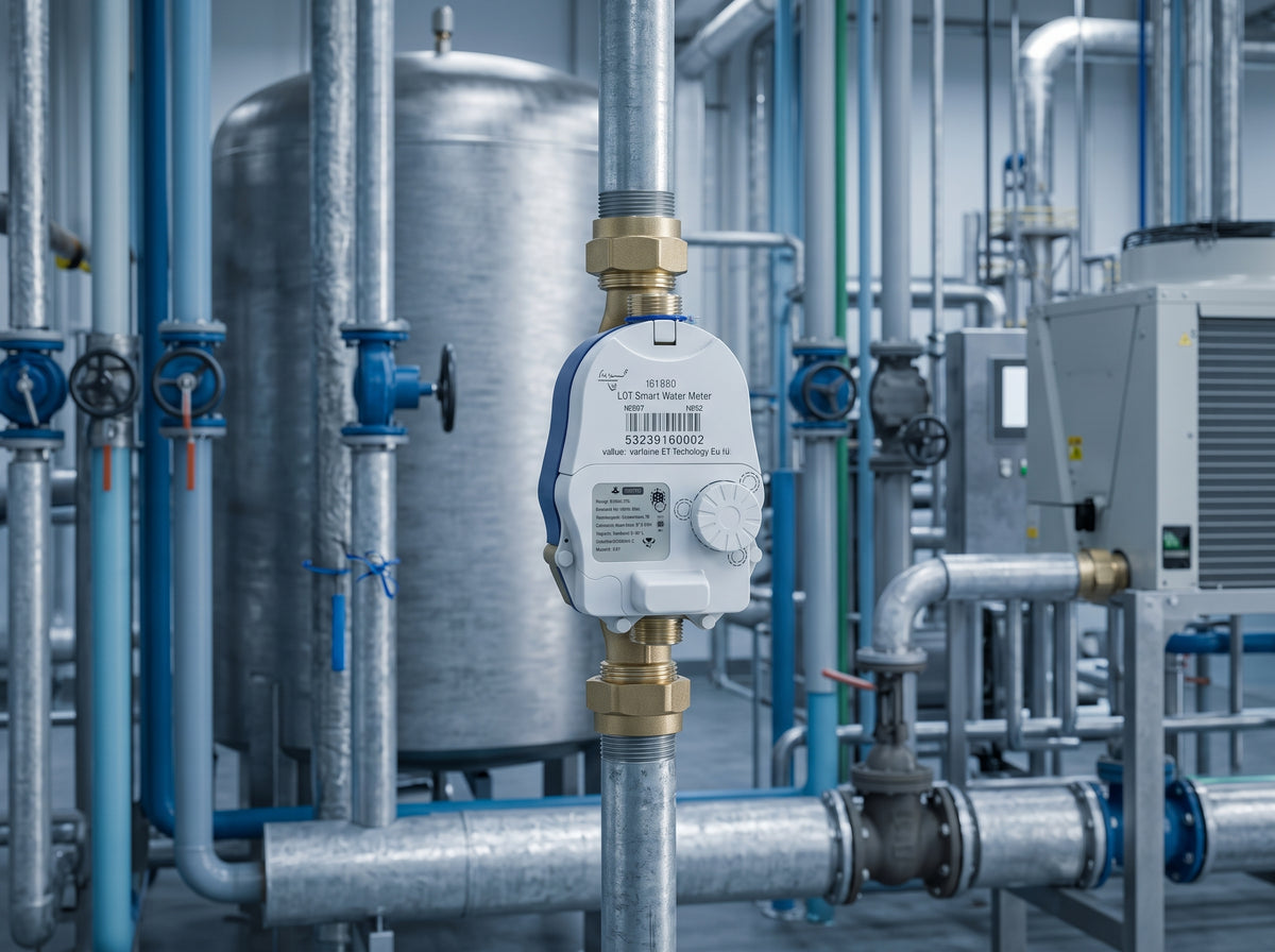 Medidor Ultrasónico de Agua LoRaWAN / 1 Pulgada / Smart Metering y Telemetría para BMS / Válvula Integrada / IP68 / Bidireccional / LCD 9 Dígitos