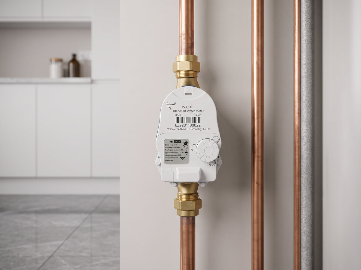 Medidor Ultrasónico de Agua LoRaWAN / 3/4 Pulgada / Smart Metering y Telemetría para BMS / Válvula Integrada / IP68 / Bidireccional / LCD 9 Dígitos