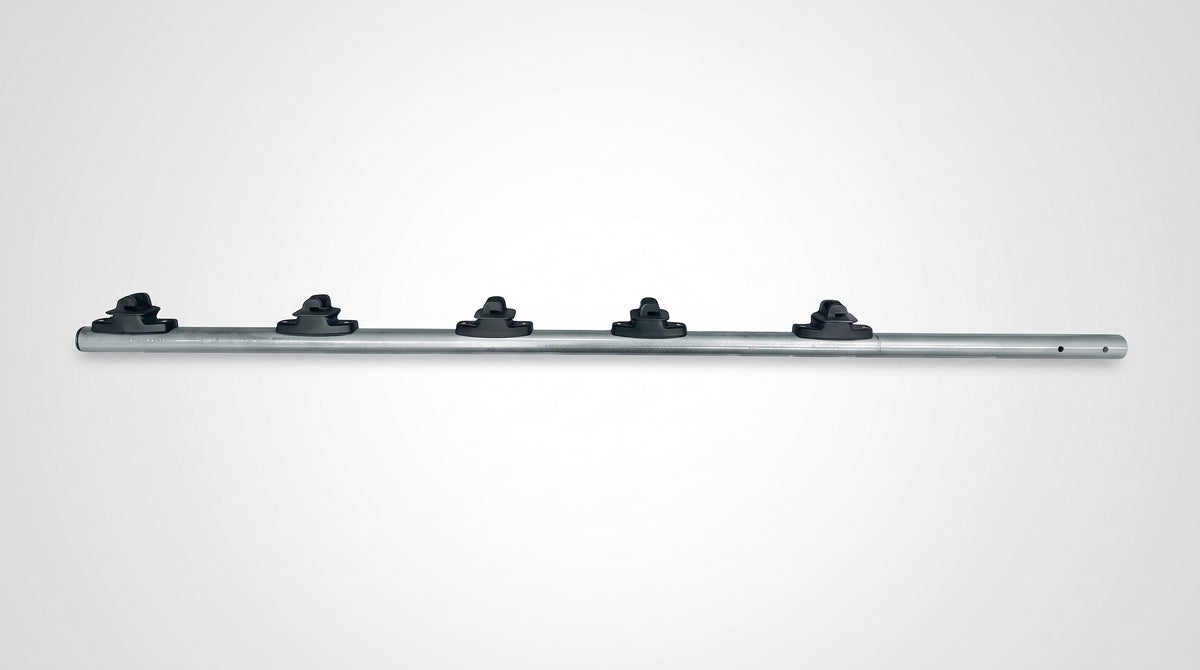 Poste de Paso / Tubo de Acero Galvanizado / Diámetro 1" / Longitud 120 cm / 5 Aisladores / Sin Pintar / Peso 0.9 KG