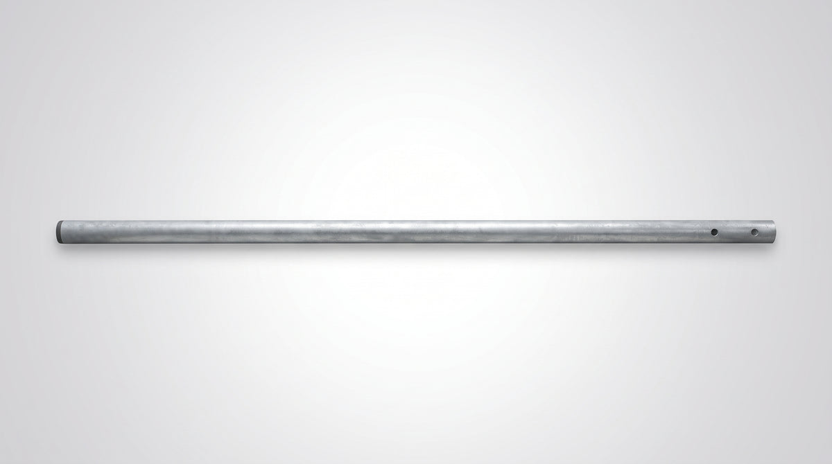 Poste de Esquina de Acero Galvanizado / Diámetro 1" / Longitud 100cm / Forma Redonda / Espacio para 5 Aisladores Esquina / Incluye Tapa / Peso 0.8 KG