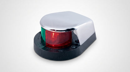 Luz Bi-Color con Carcasa Cromada para Embarcaciones a Motor Menores de 12 Metros