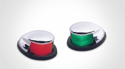 Set Luces Laterales Cromadas / USCG 2nm / <20m