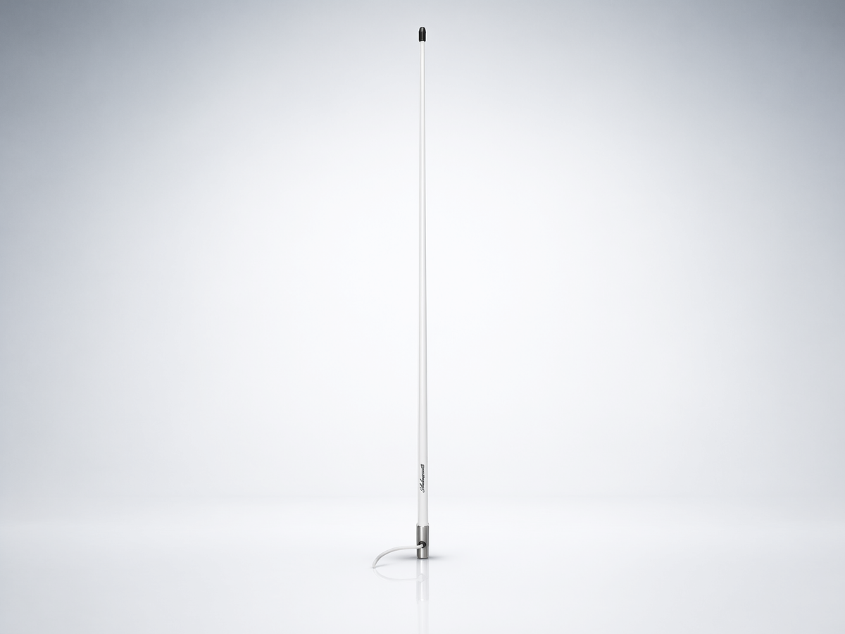 Antena Marina VHF SHAKESPEARE 5225-XT Serie Galaxy / 6 dB / 100 W / Cable RG-8/X 6.1 m (20 ft) / Contera Acero Inoxidable / 2.4 m (7.9 ft) / Banda