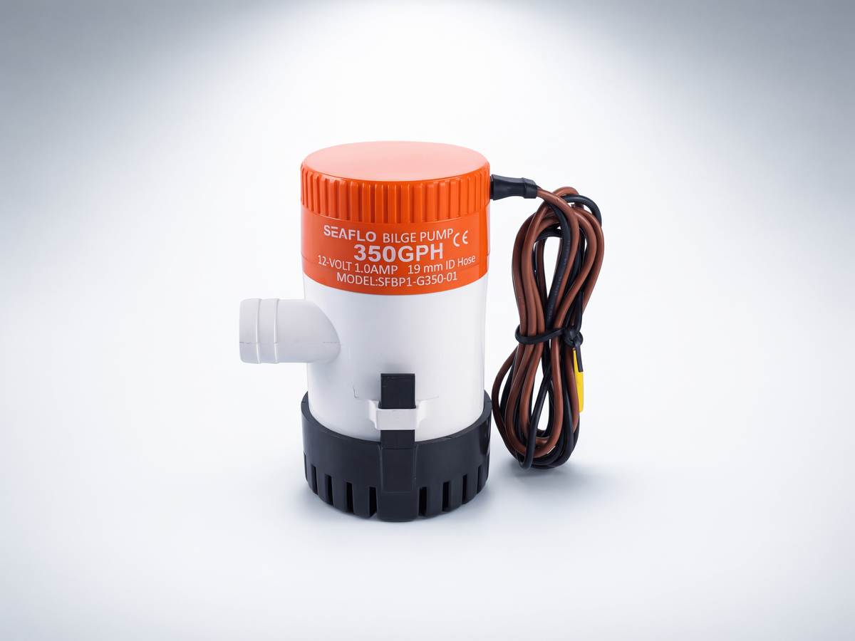 Bomba Achique SEAFLO SFBP1-G35-01 / 350 GPH (1325 LPH) / 12V CD / No Automática / Anti-Airlock / Sellos Herméticos / Filtro Removible