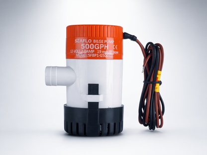 Bomba Achique SEAFLO SFBP1-G50-01 / 500 GPH (1893 LPH) / 12V CD / No Automática / Anti-Airlock / Sellos Herméticos / Filtro Removible