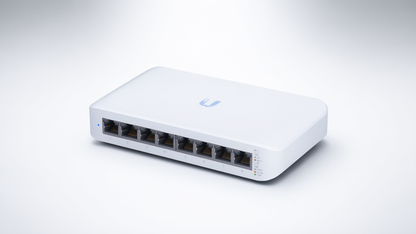 Switch UniFi Lite Administrable PoE de 8 Puertos 10/100/1000 Mbps (4 puertos 802.3af/at), 52 W