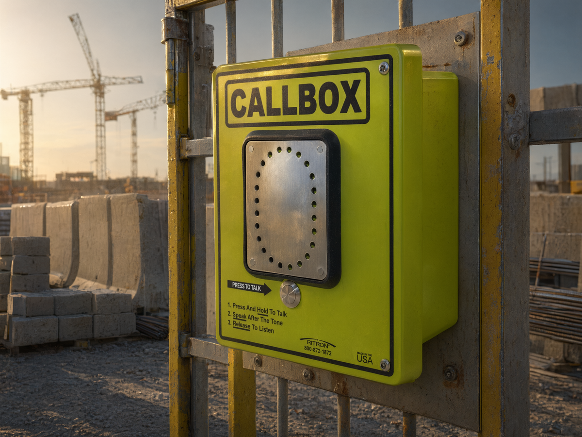 Callbox HD Series / Intercomunicador Bidireccional UHF / 2W Transmisión / IP65 Antivandálico / Fibra de Vidrio / Mensajes de Voz / Relay Control de