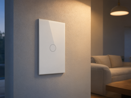 Apagador Inteligente ZigBee / 1 Gang / 800 W / 100-250 V / Vidrio Templado / Cable Neutro Opcional / Control por App y Voz vía Hub