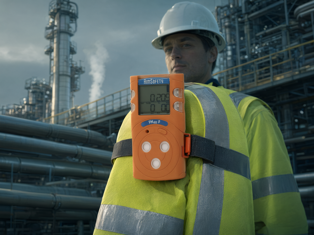 Monitor Personal Multi Gas | Con Sensor Pellistor Detecta 4 Gases (O2/H2S/CO/LEL)