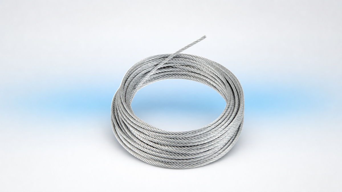 Rollo o carrete de 200 Metros de Retenida de 1/8" de Alta Resistencia, Galvanizado clase A.