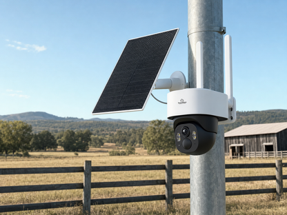 Cámara de Batería PT 4MP / 4G LTE-FDD / Panel Solar 5W / Visión Nocturna a Color 10 m (32.8 ft) / Autoseguimiento Inteligente / Audio Bidireccional