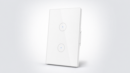 Apagador Inteligente WiFi / 2 Circuitos de 800W / 100V-250V / Vidrio Templado 120x72 mm / Alexa y Google Home