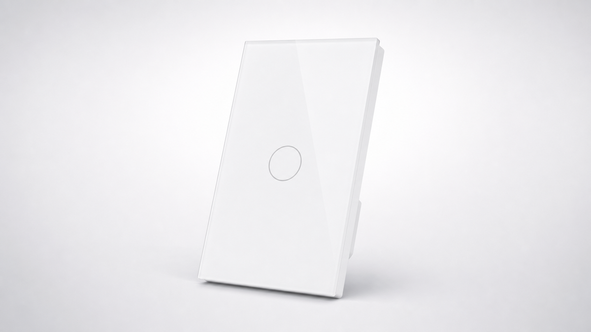 Apagador Inteligente WiFi / 1 Regreso de Carga / 800 W por Cuadrilla / Panel de Vidrio Templado 120 x 72 mm (4.72 x 2.83 in) / App EPCOM Smart Home