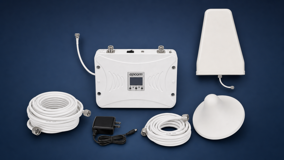 Kit Amplificador de Señal Celular 2G, 3G y 4G / Mejora llamadas convencionales y VoLTE / Amplifica señal de TELCEL, AT&T y MOVISTAR / Cubre hasta 300