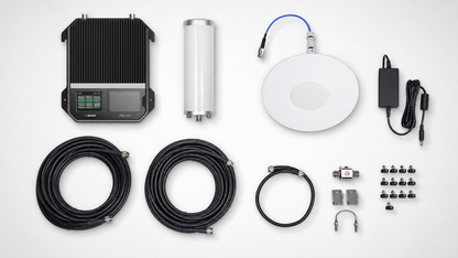 KIT Amplificador Office 200 / Soporta redes 2G, 3G, 4G y Mejora llamadas / Amplifica señal TELCEL, AT&T y MOVISTAR / Con antena omnidireccional