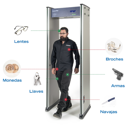 Detector de Metales AccessPRO / 33 Zonas / Interior / Touch Screen 7" / 1000 Niveles de Sensibilidad