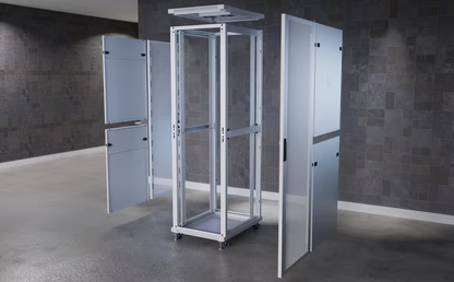 UACC Rack Cabinet 42U (600 × 800 mm) – Gabinete de Piso Totalmente Ensamblado con Ventiladores Integrados, Paneles Removibles, Ruedas con Seguro y
