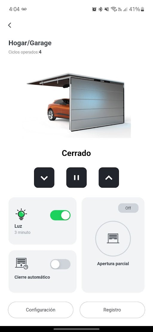 Kit D/ Puertas D/ Garage / 1/2HP / Fuerte / Silencioso / Incluye riel tipo T de 3mts / Compatible con APP / 2 Controles Inalámbricos Visera / 1