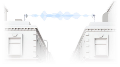 Kit UniFi Building Bridge de 1+ Gbps en 60 GHz con radio redundante en 5 GHz, alcance de hasta 500 m