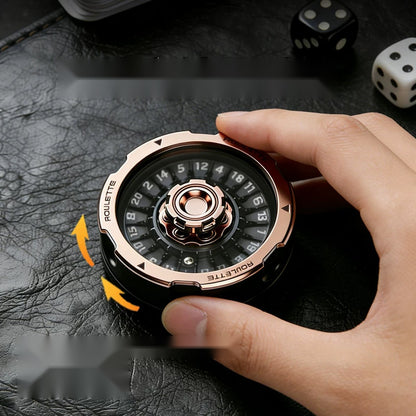 Ruleta D20 de metal para decidir: fidget antiestrés de bolsillo