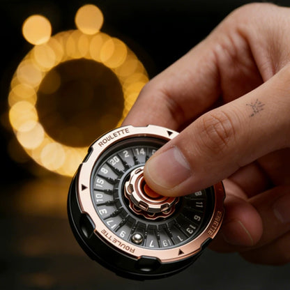 Ruleta D20 de metal para decidir: fidget antiestrés de bolsillo