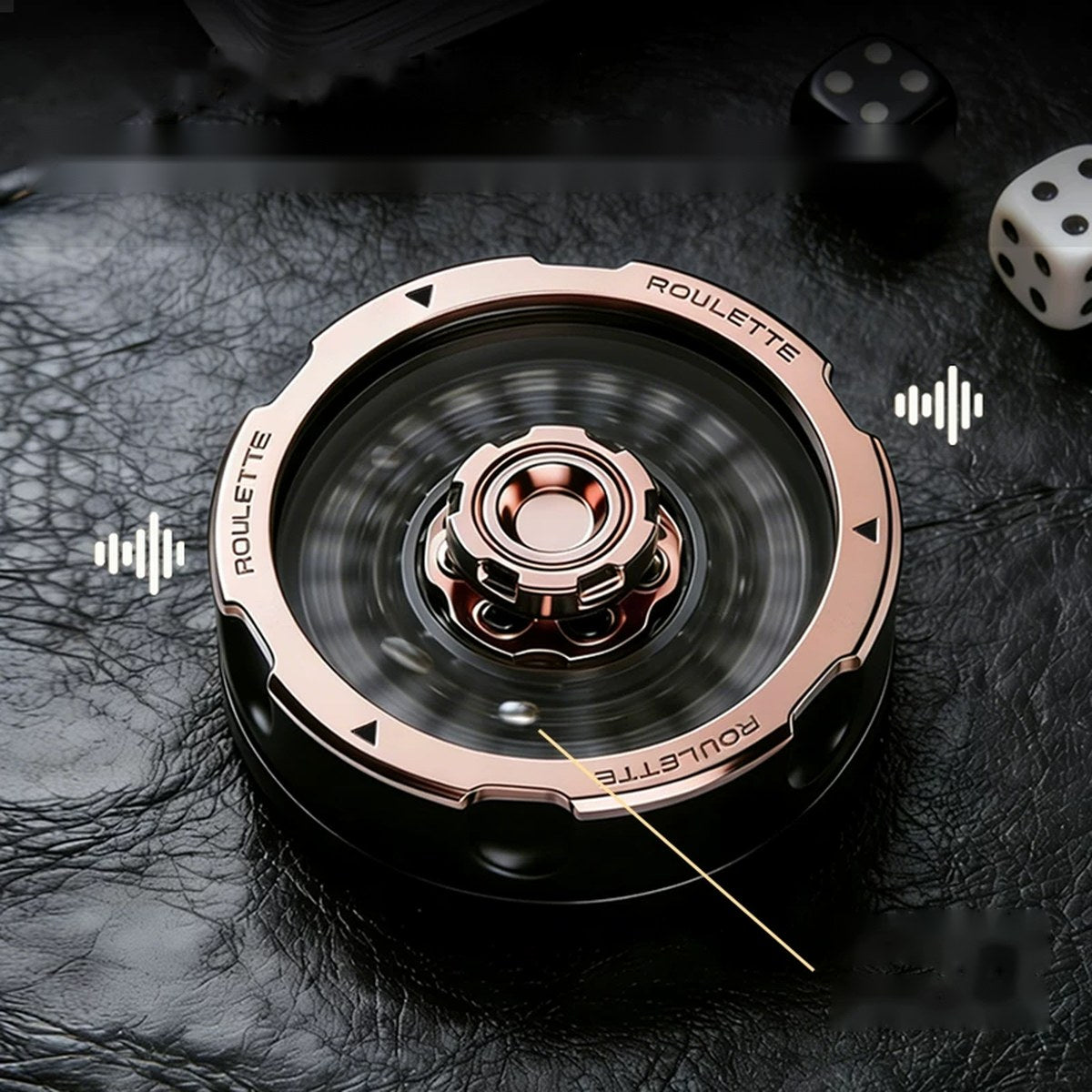 Ruleta D20 de metal para decidir: fidget antiestrés de bolsillo