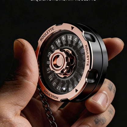 Ruleta D20 de metal para decidir: fidget antiestrés de bolsillo