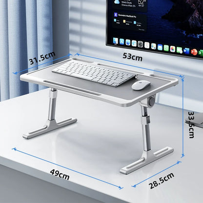 Mesa plegable para laptop y soportes para teclado con altura ajustable (53 × 31.5 o 42 × 26 cm)
